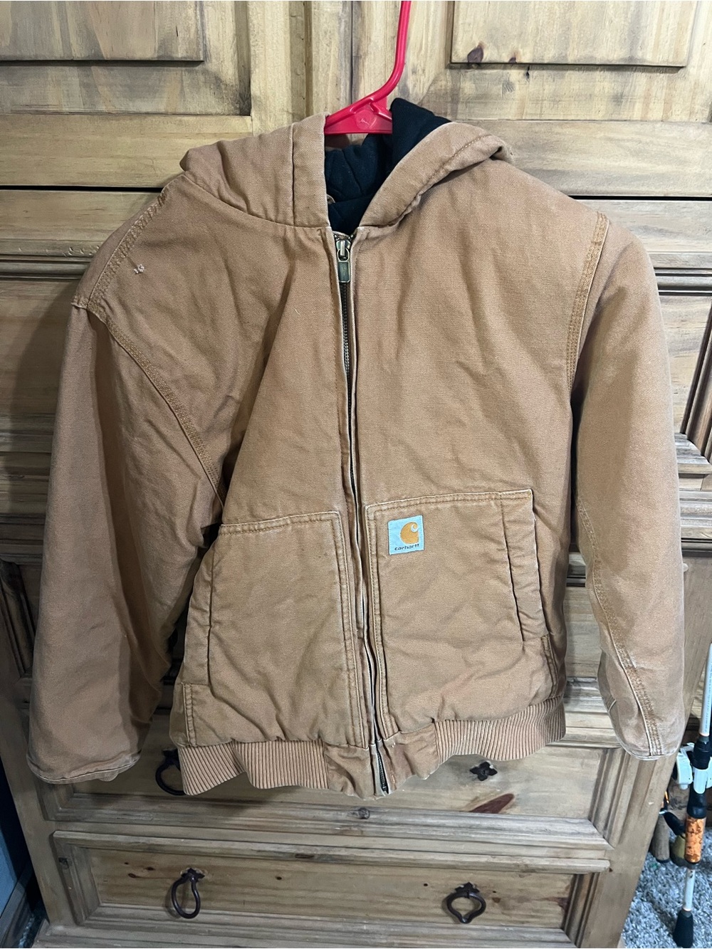Carhartt Kids' Brown Hooded Work Coat